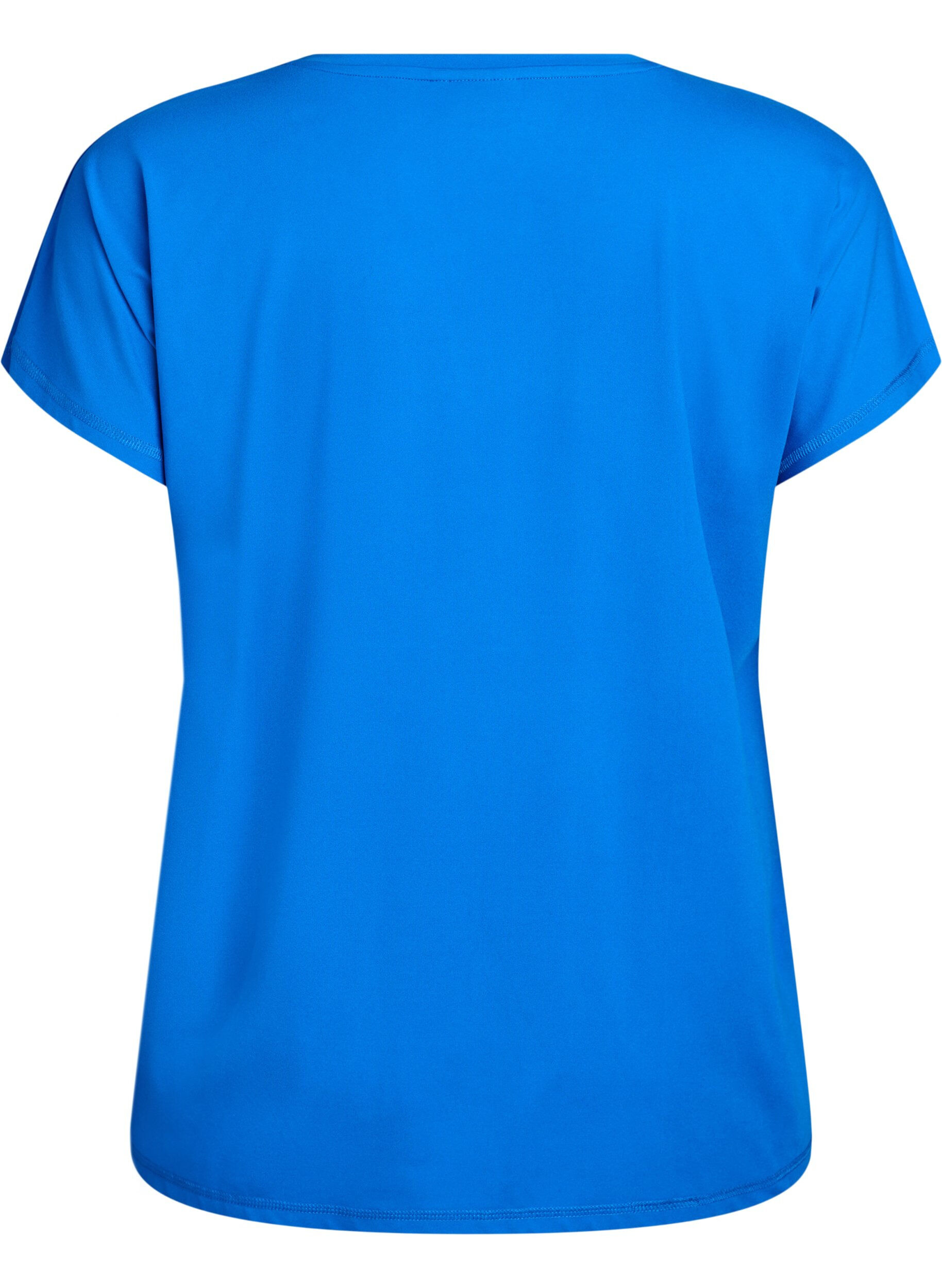 ZizziEinfarbiges Trainings-T-Shirt, Blau, Packshot image number 1