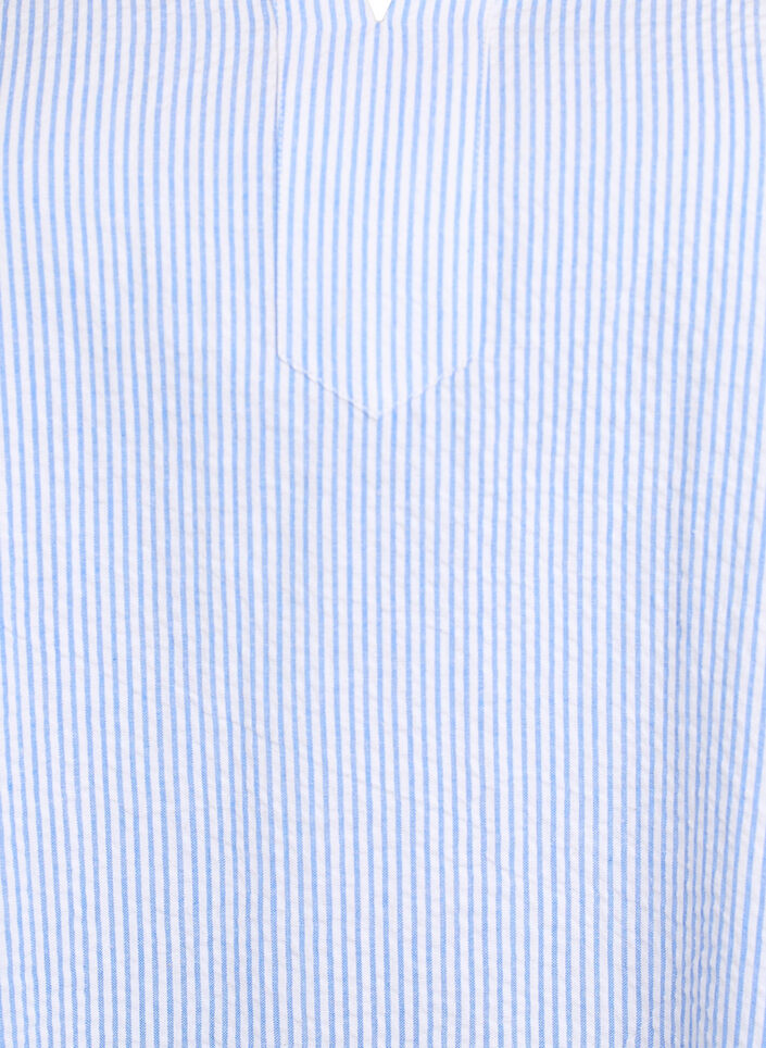 Robe courte rayée à volants, Bleu Clair, Packshot image number 2