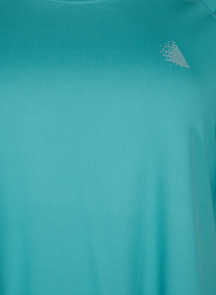 T-shirt d'entraînement à manches courtes et col ras du cou, Green-Blue Slate, Packshot image number 2