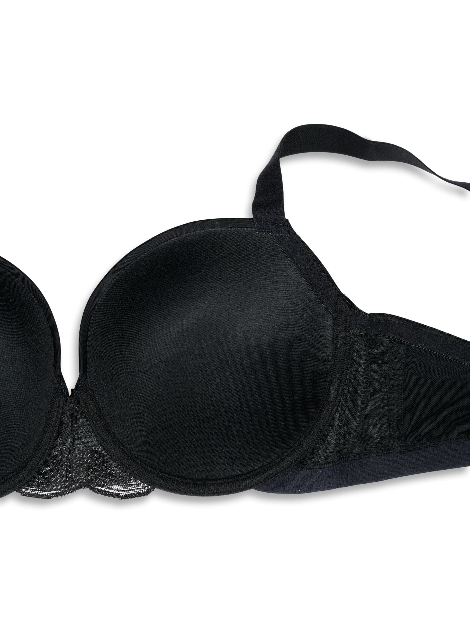 Zizzi Soutien-gorge moul&eacute; en tulle, Noir, Packshot image number 3