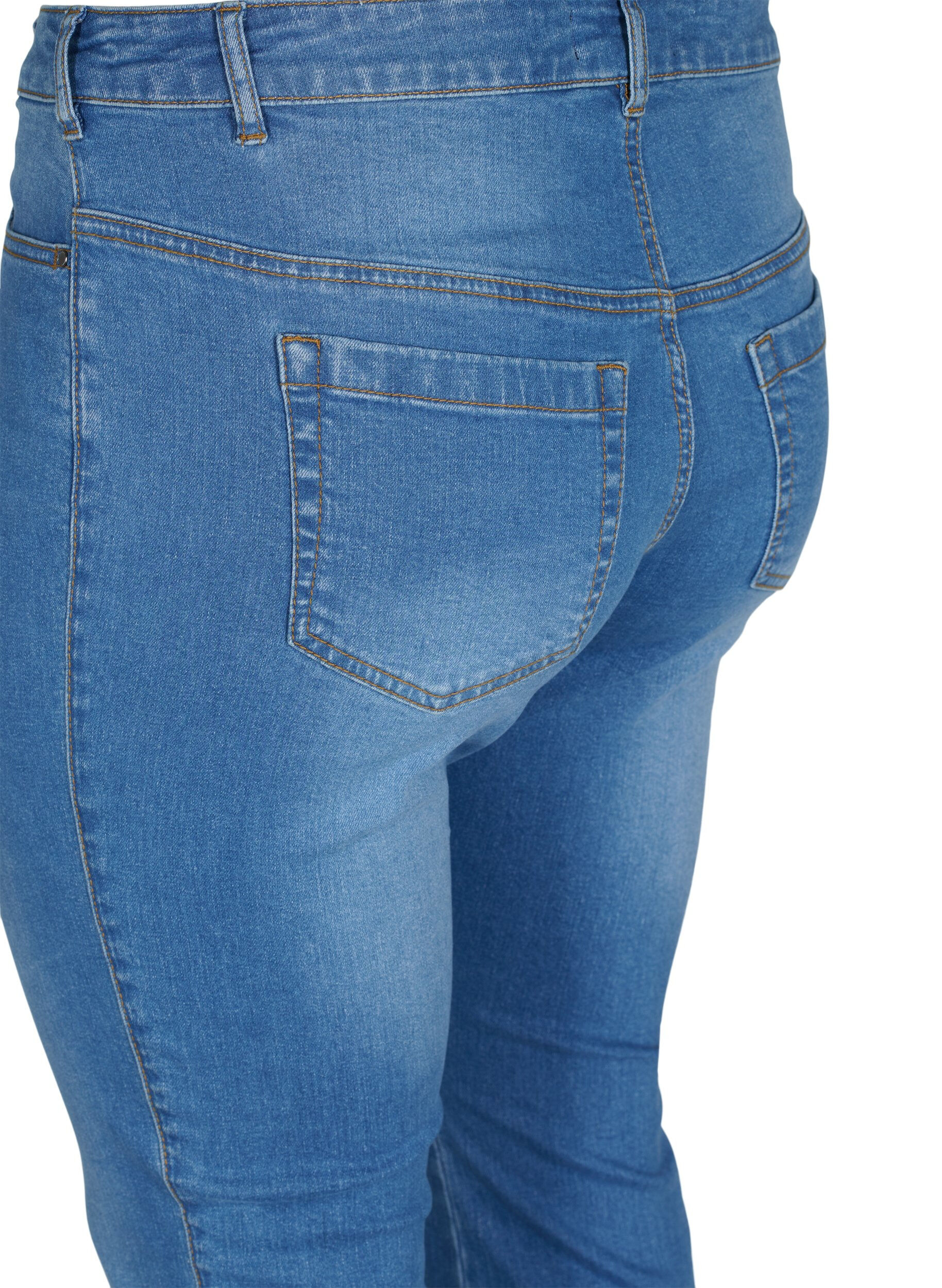 Zizzi Ellen Bootcut-Jeans mit hoher Taille, Blau, Packshot image number 3
