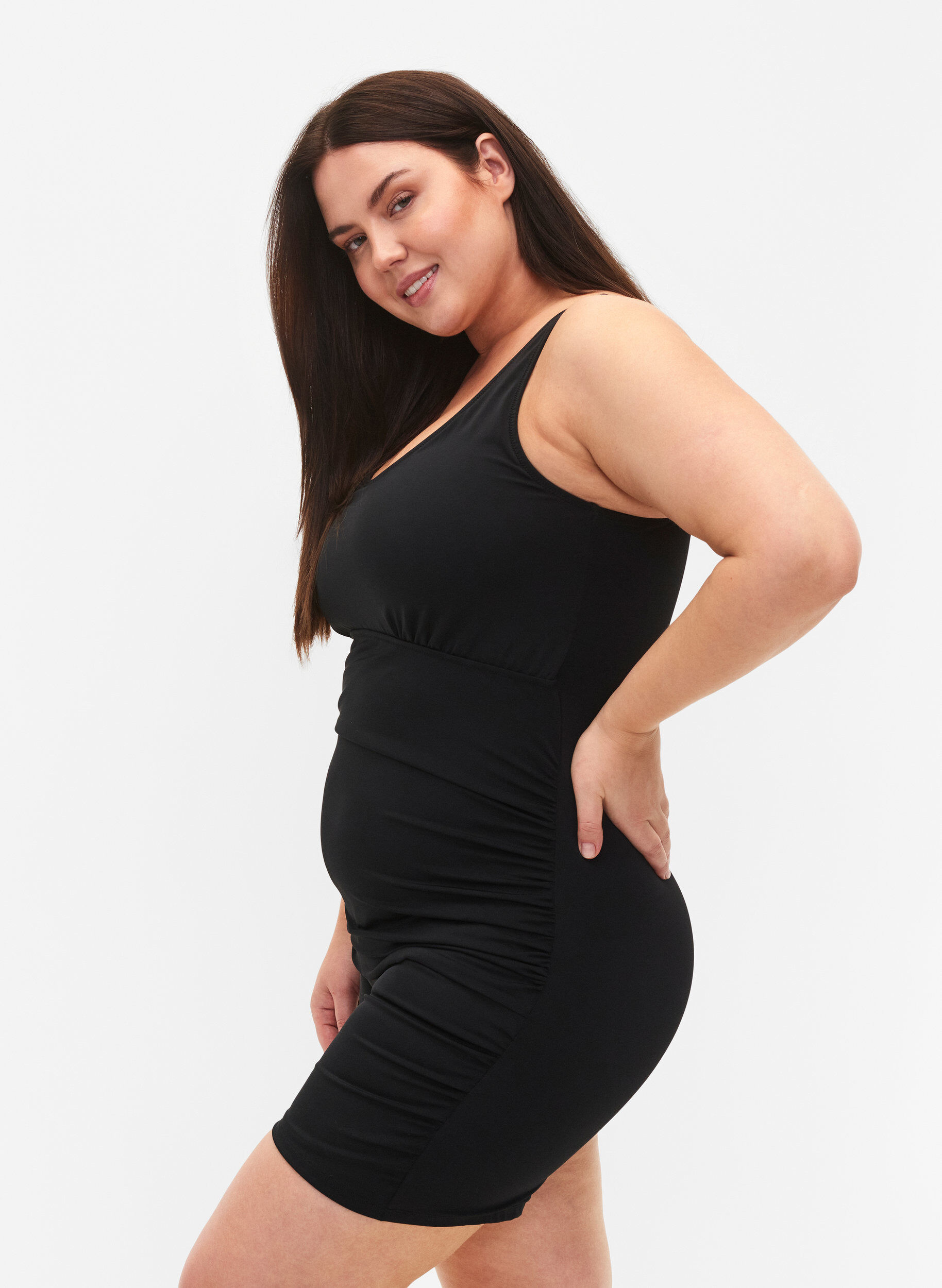 Zizzi Maillot de bain shorty, Noir, Model image number 2