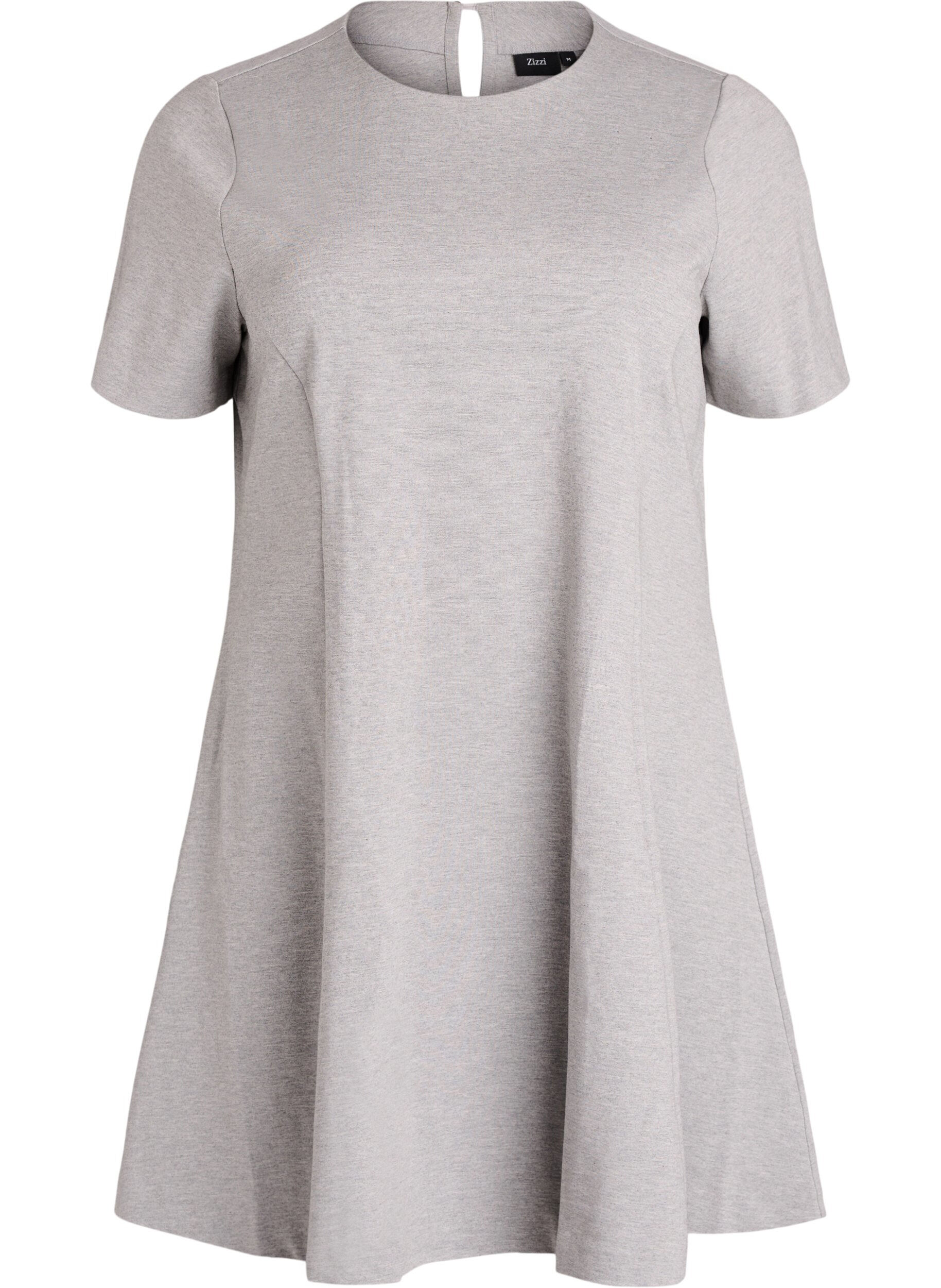 ZizziRobe courte &eacute;vas&eacute;e en jersey, Gris, Packshot image number 0