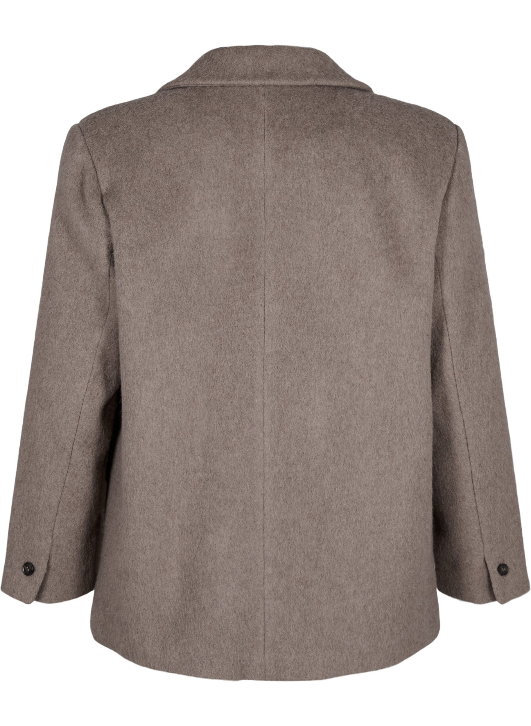 Zizzi Blazer en laine &agrave; texture bross&eacute;e, Gris, Packshot image number 1