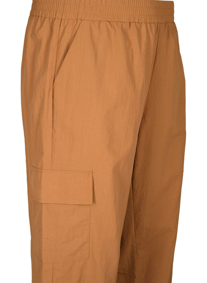 Pantalons cargo avec cordon élastique ajustable, Sand, Packshot image number 2
