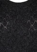  Strickbluse mit Spitzenmuster, Dark Grey Melange, Packshot image number 2