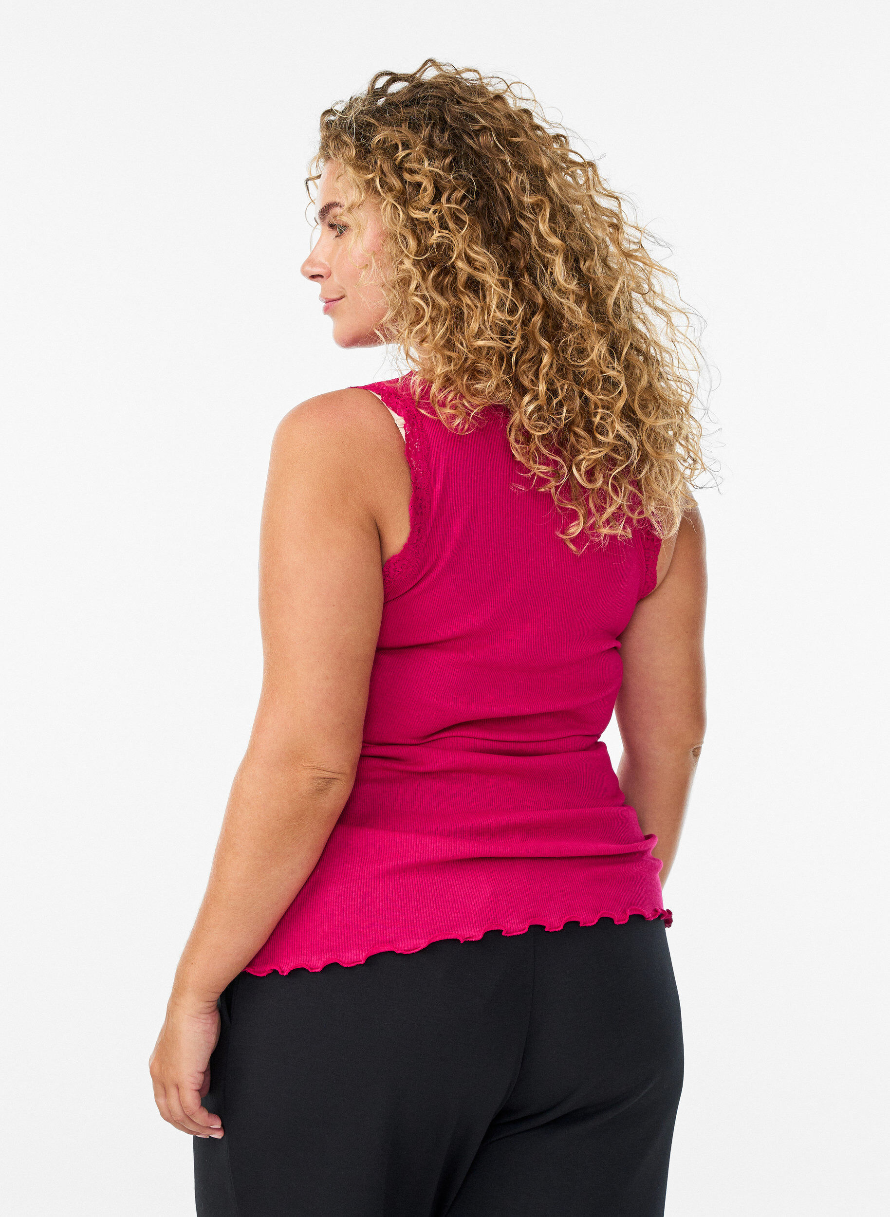ZizziTop mit Spitzen, Pink, Model image number 2