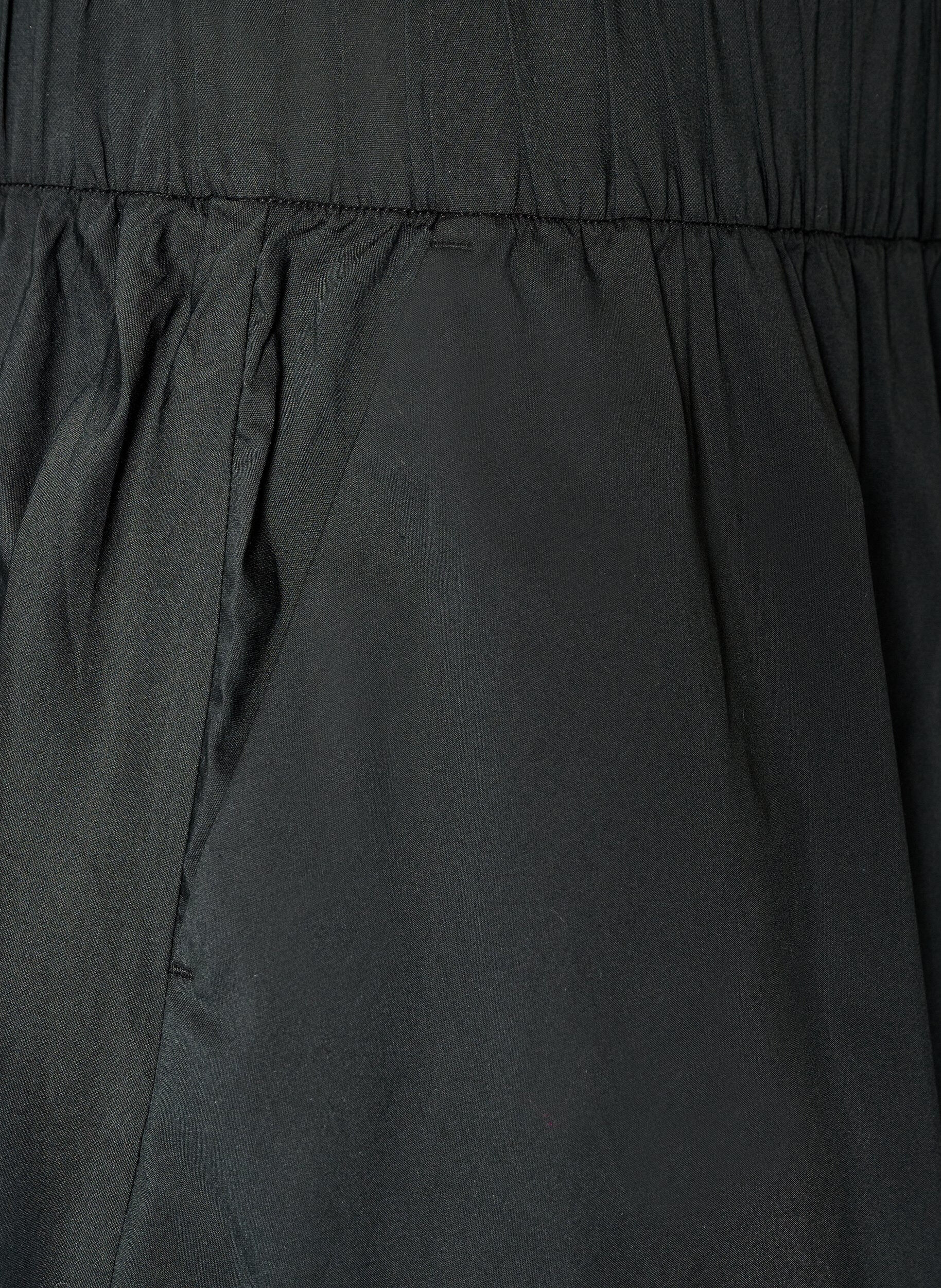 ZizziJupe midi ample &agrave; coupe &eacute;vas&eacute;e, Noir, Packshot image number 3