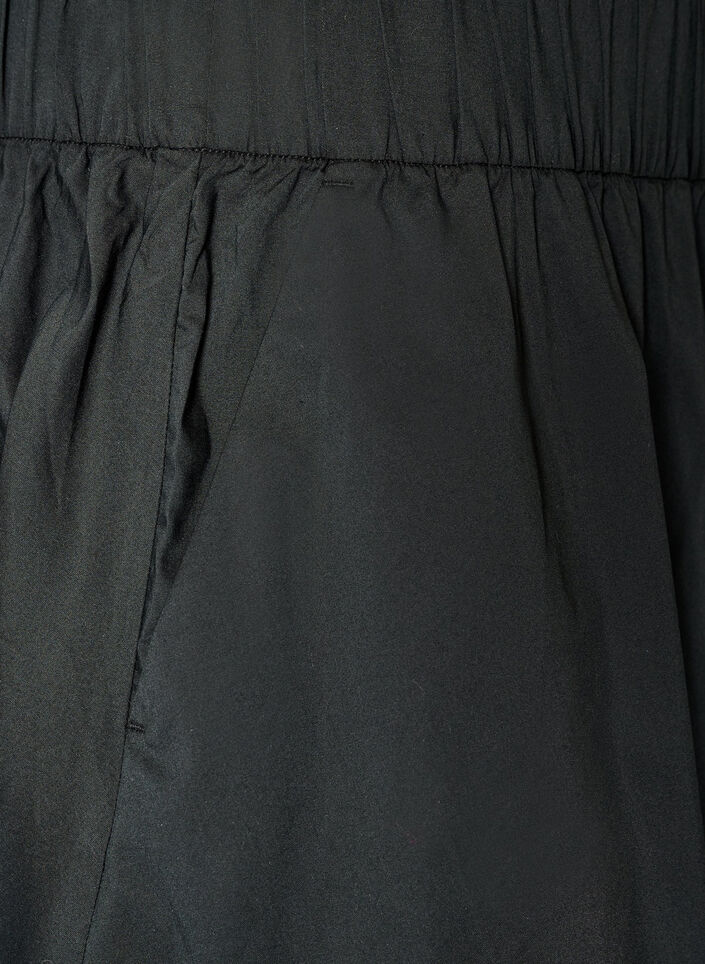 Jupe midi ample &agrave; coupe &eacute;vas&eacute;e, Noir, Packshot image number 3