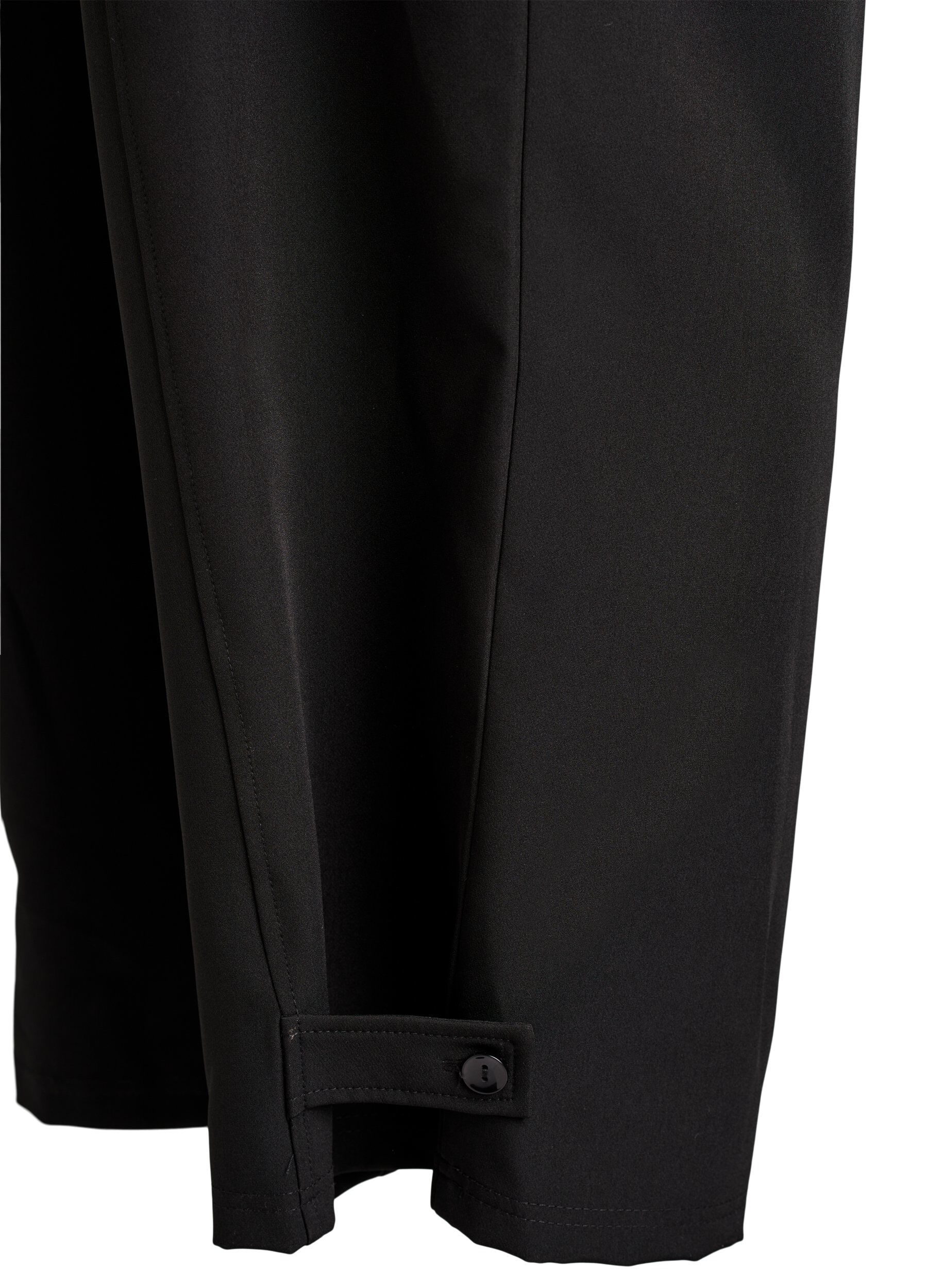 Zizzi Pantalon taille haute avec ceinture, Noir, Packshot image number 3