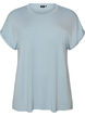 T-Shirt aus Viskose mit Glitzerstreifen, Blau, Packshot image number 0