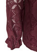 Blouse en dentelle &agrave; manches longues, Bordeaux fonc&eacute;, Packshot image number 3