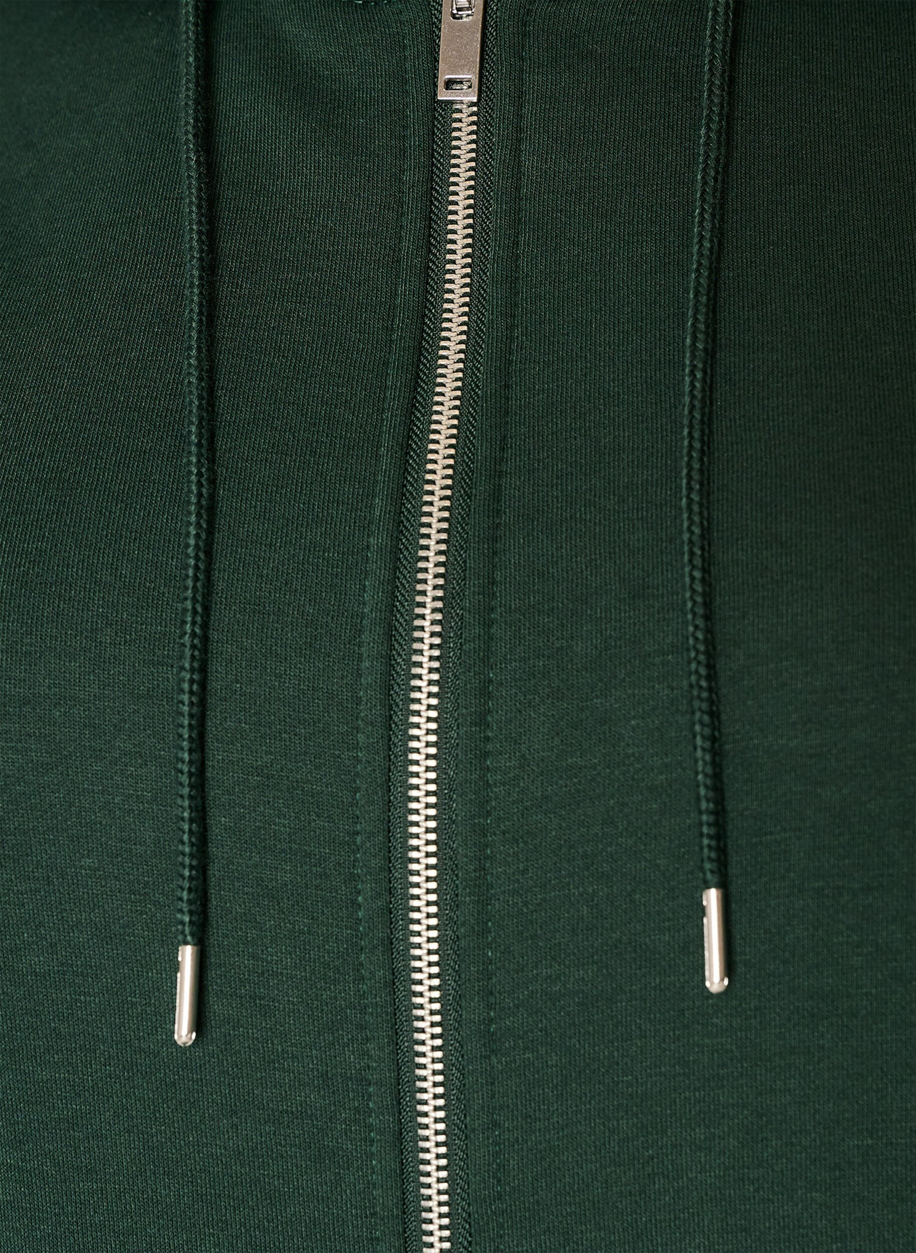 ZizziKapuzensweatshirt mit Rei&szlig;verschluss und Taschen, Gr&uuml;n, Packshot image number 2