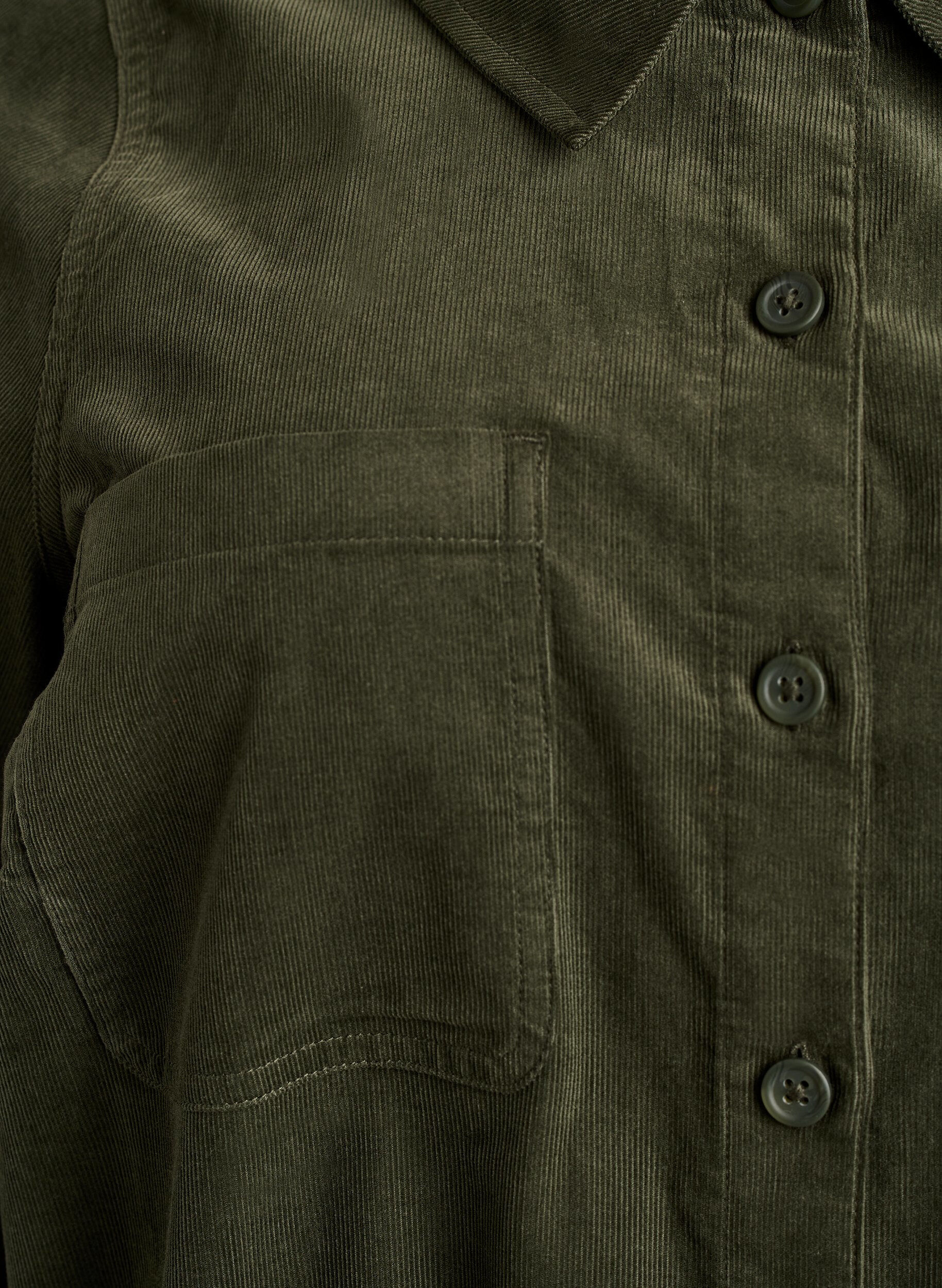 Zizzi Jumpsuit aus Cord mit geradem Bein, Gr&uuml;n, Packshot image number 2