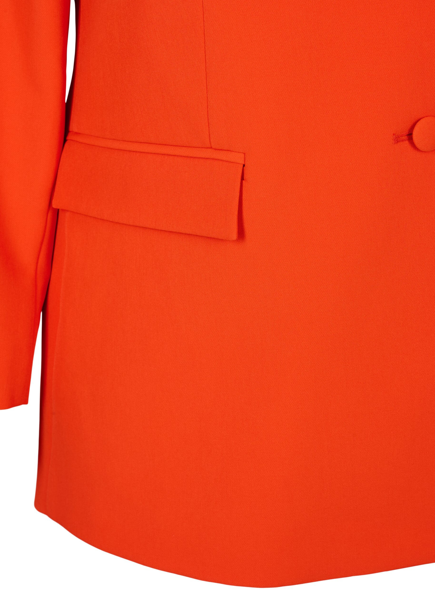 Zizzi Klassischer Blazer mit Knopfverschluss, Orange.com, Packshot image number 3