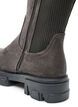 Langer Stiefel mit geripptem, elastischem Schaft und chunky Sohle, Braun, Packshot image number 4