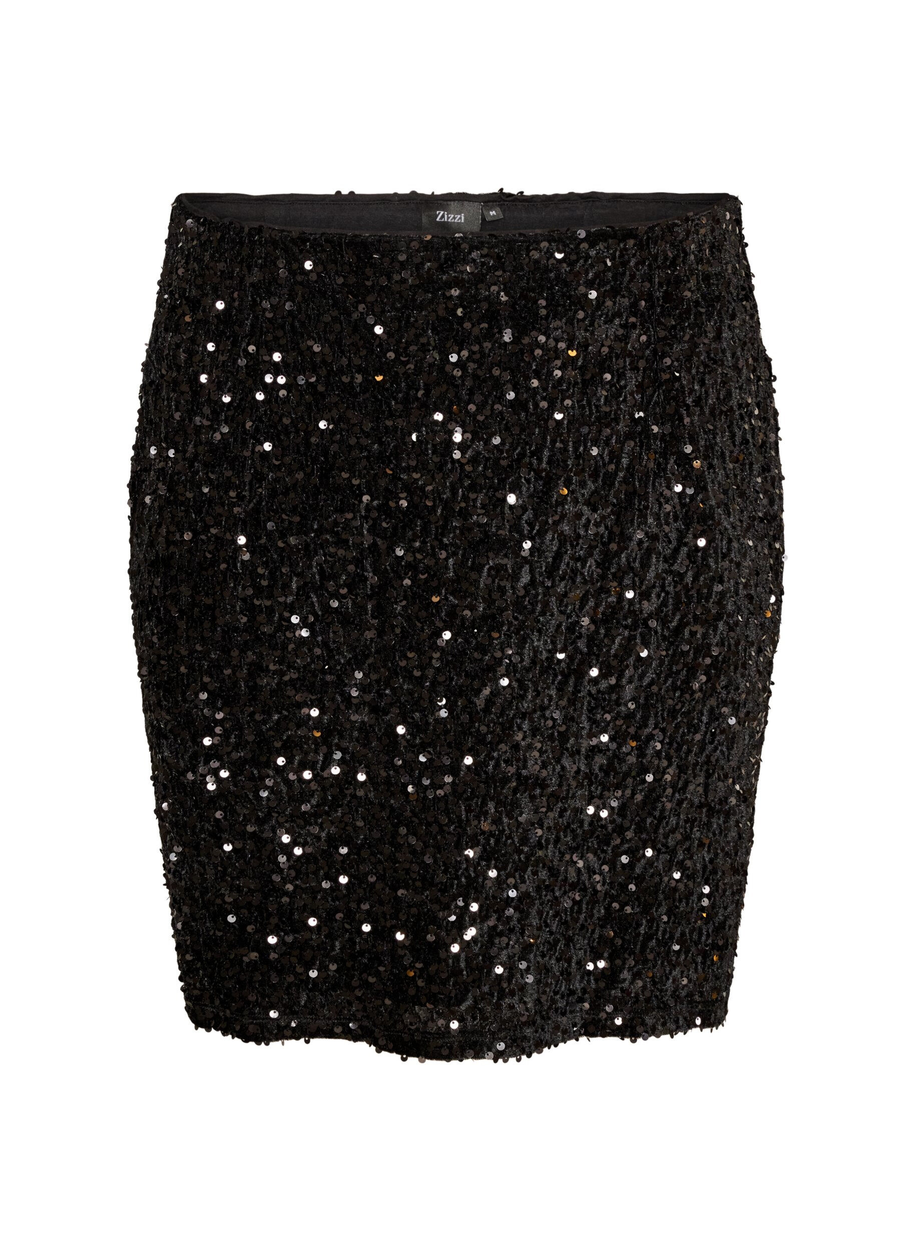 ZizziJupe courte &agrave; sequins, Noir, Packshot image number 0