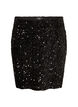 Jupe courte &agrave; sequins, Noir, Packshot image number 0