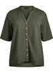 Chemisier structuré avec encolure en V, Thyme, Packshot image number 0