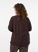 Haut de pyjama en coton &agrave; imprim&eacute; c&oelig;urs, Marron, Model image number 2