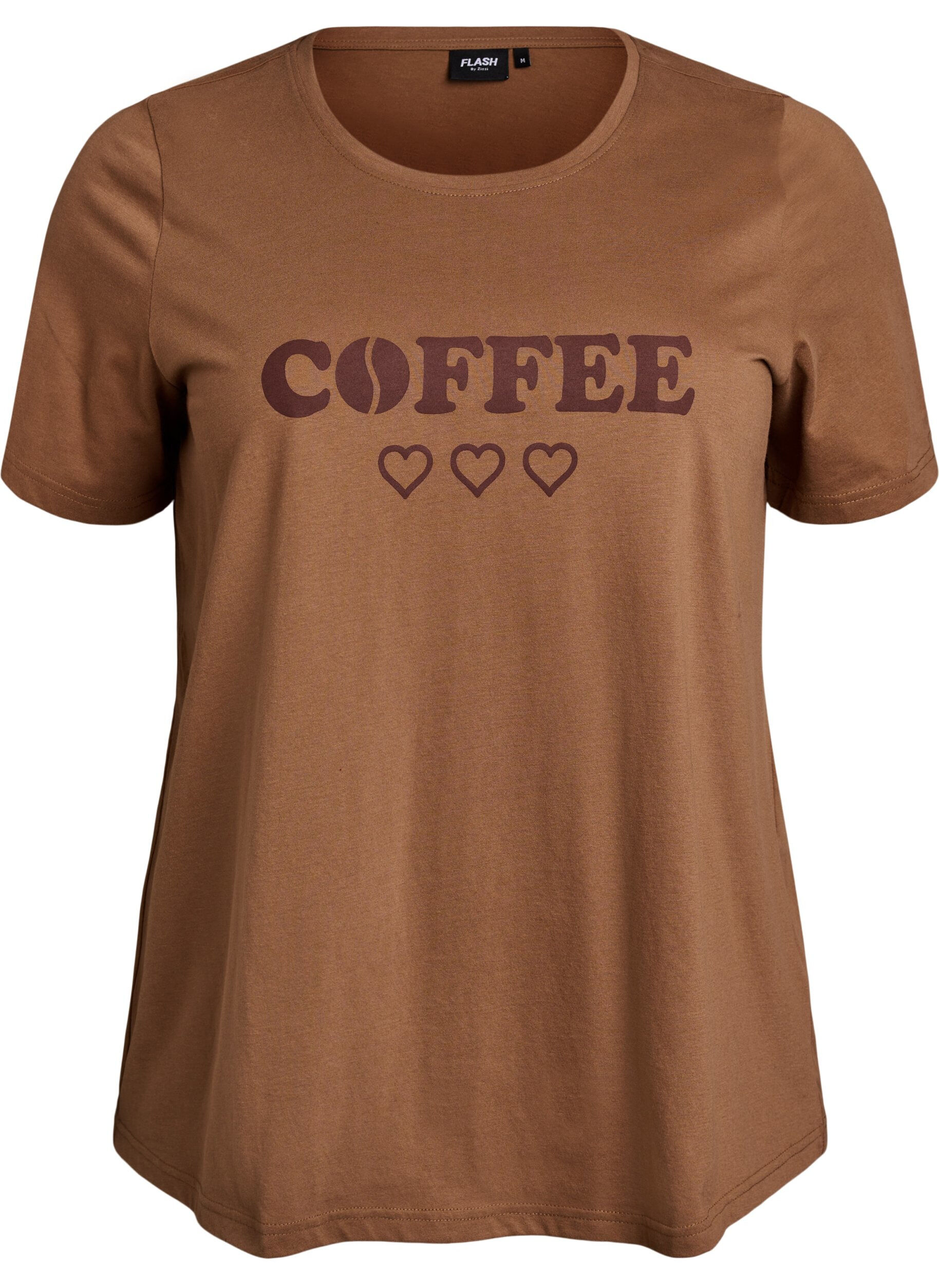ZizziT-Shirt mit Print, Braun, Packshot image number 0