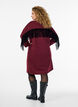 Robe sweat mi-longue avec franges, Bordeaux foncé, Model image number 2