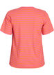 T-shirt ray&eacute; &agrave; texture c&ocirc;tel&eacute;e, Corail, Packshot image number 1