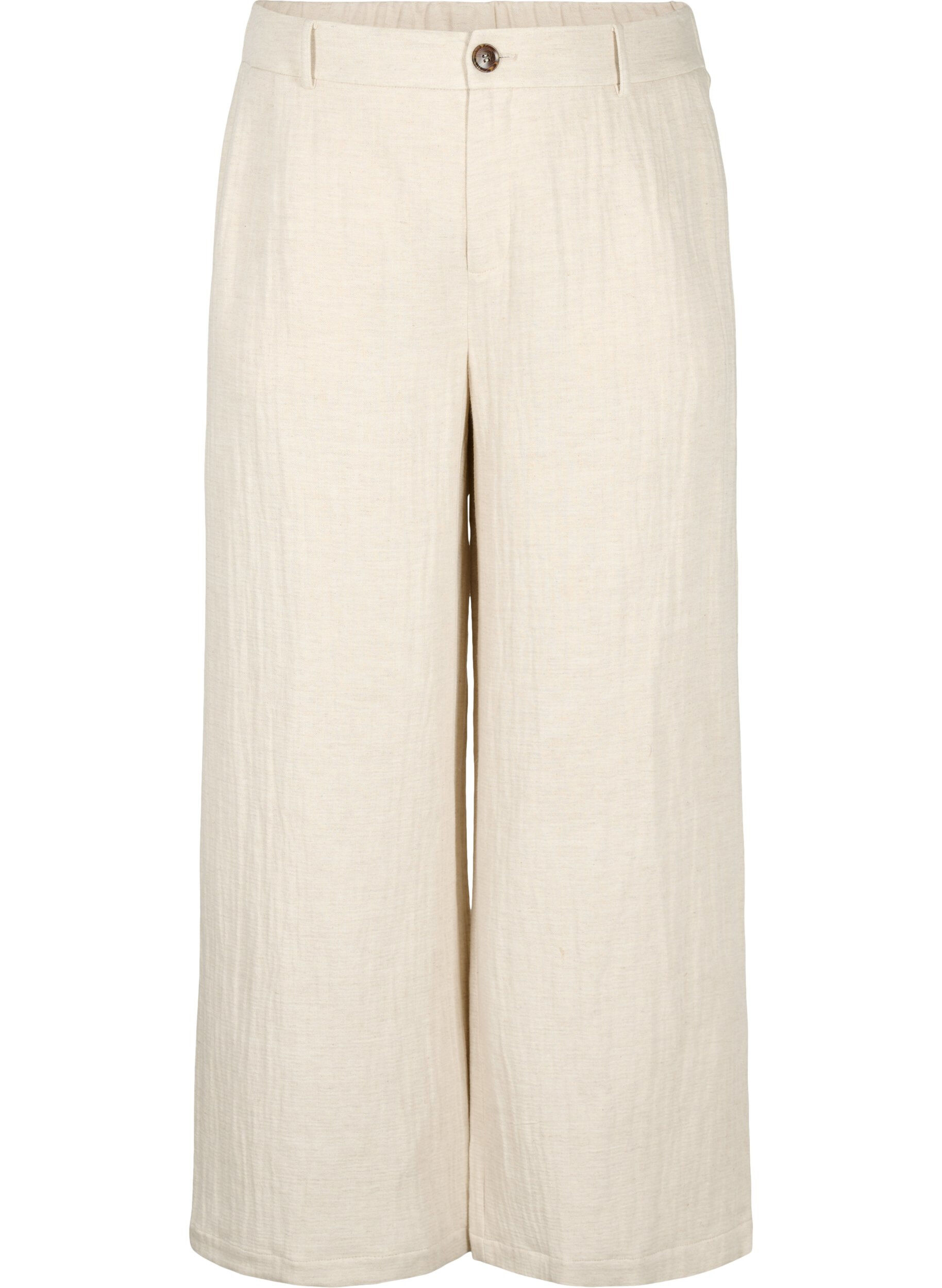 Zizzi Anzughose aus Materialmix mit Leinen, Rainy Day, Packshot image number 0