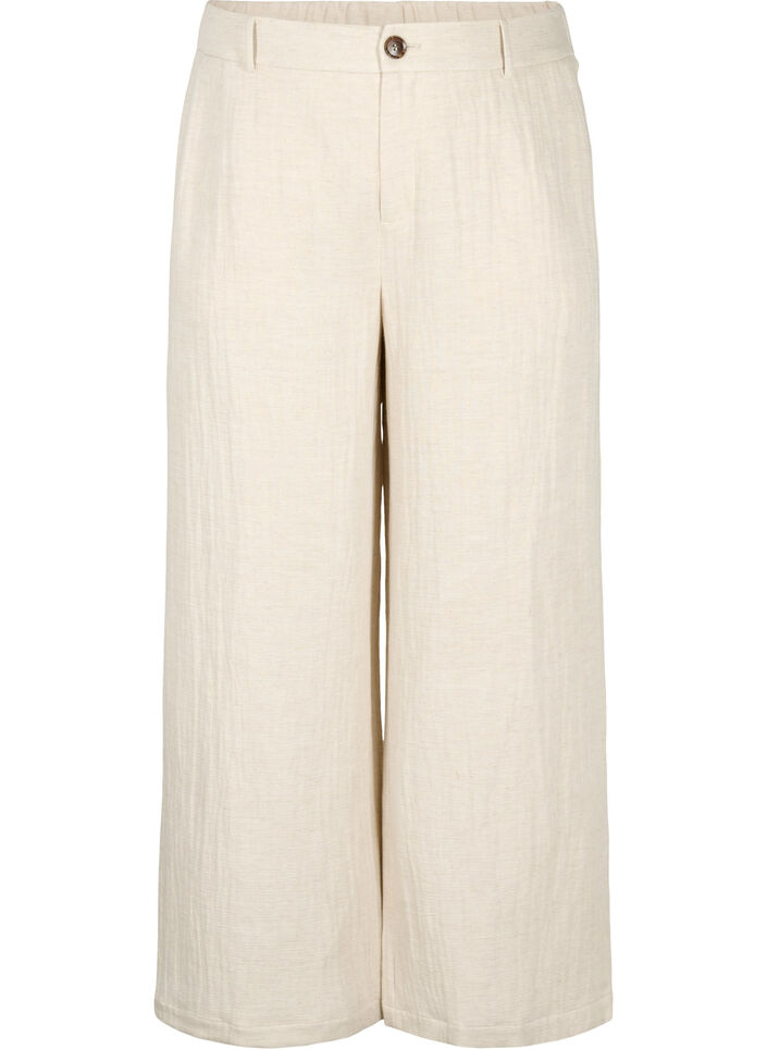 Anzughose aus Materialmix mit Leinen, Rainy Day, Packshot image number 0