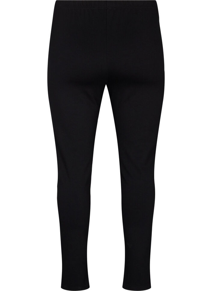 Viskose-Leggings mit Schlitzen vorne, Black, Packshot image number 1