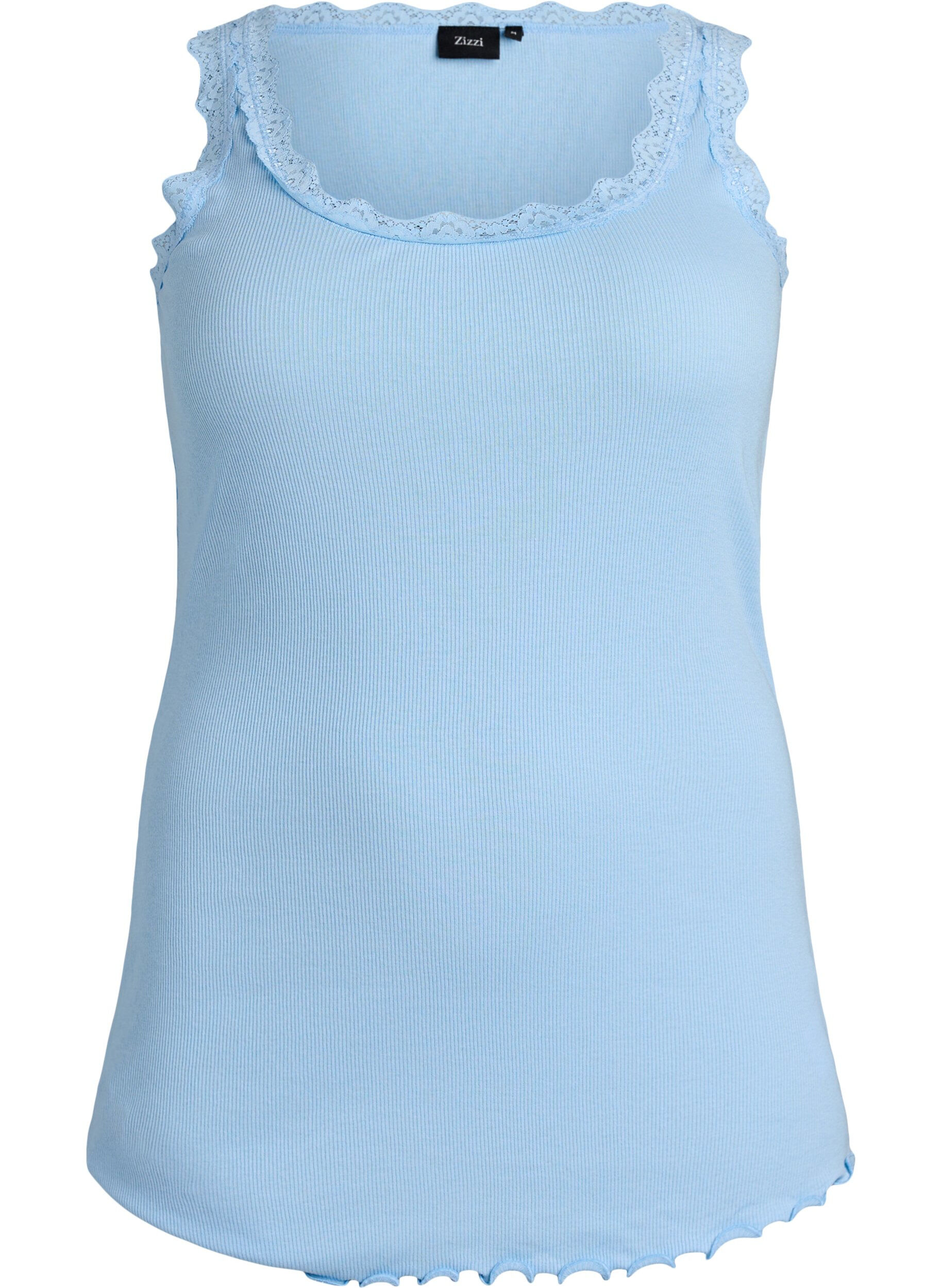 Top avec finitions en dentelle