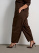 Barrel-Jeans mit hoher Taille und elastischem Bund, Braun, Model image number 2