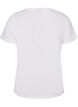 T-Shirt aus Baumwolle mit Frontprint, Wei&szlig;, Packshot image number 1