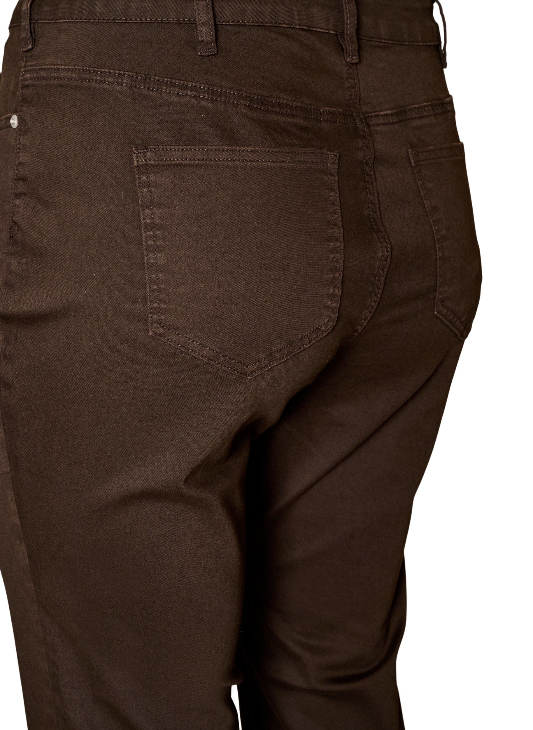 ZizziEllen Bootcut-Jeans aus farbigem Denim, Braun, Packshot image number 3