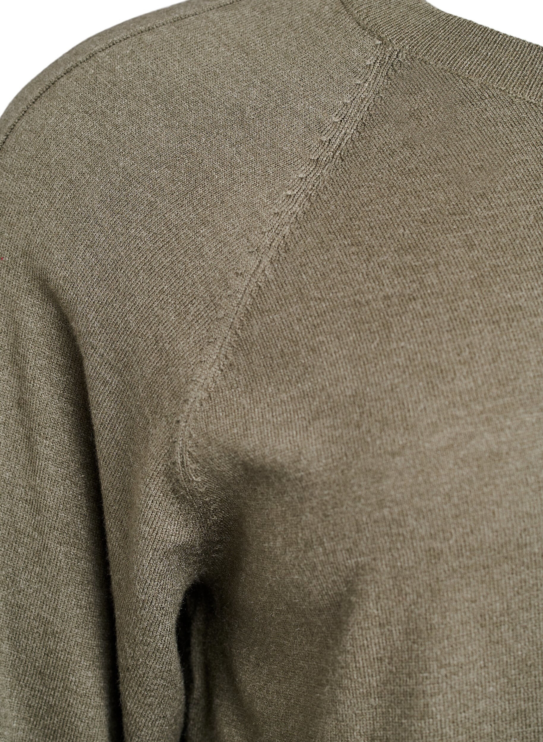 Zizzi Strickbluse mit Mittelnaht und Raglan&auml;rmeln, Gr&uuml;n, Packshot image number 3