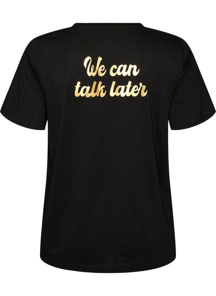 T-shirt imprim&eacute;, Noir, Packshot image number 1