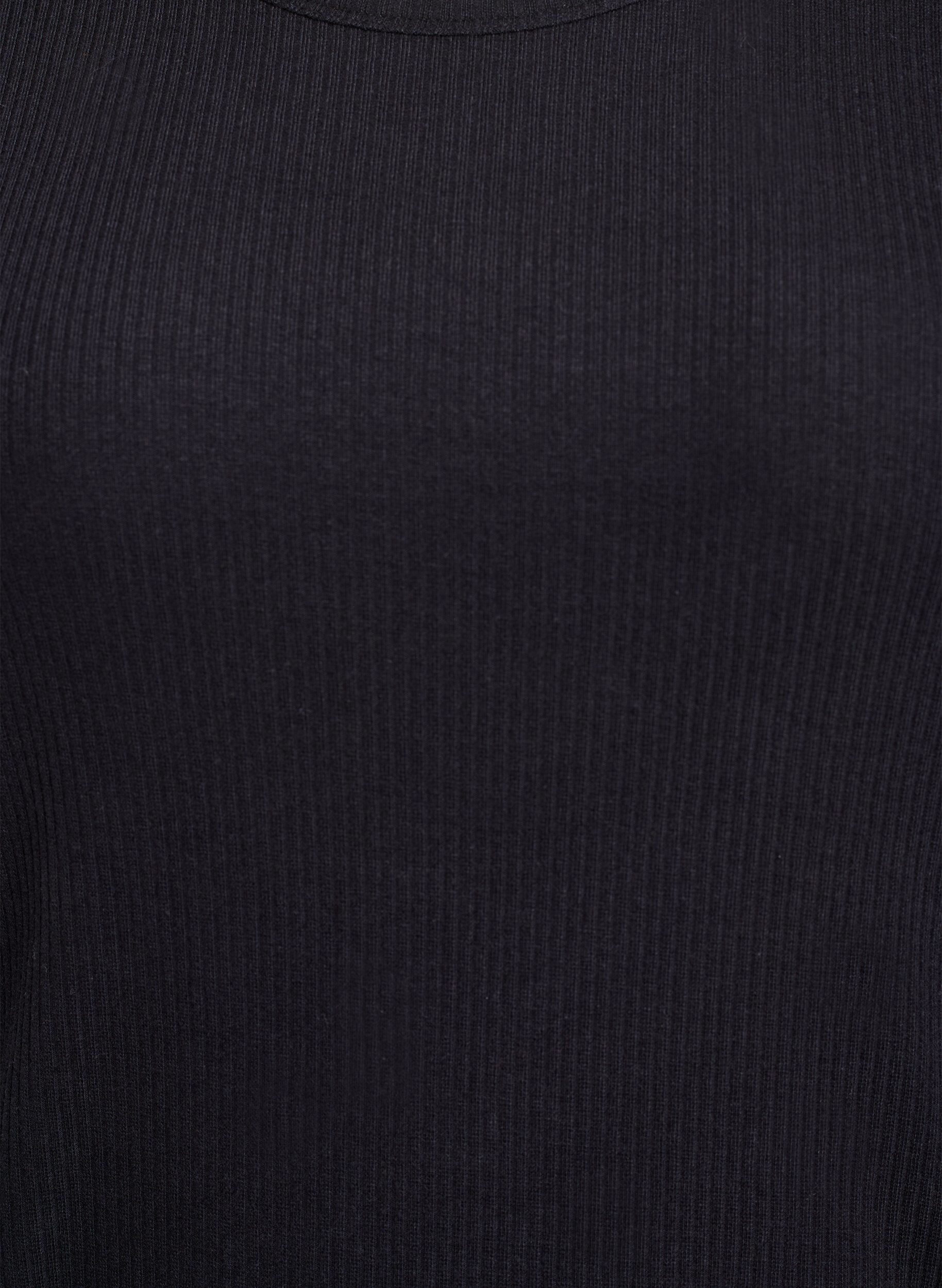 Zizzi Robe T-shirt mi-longue en jersey c&ocirc;tel&eacute;, Noir, Packshot image number 2