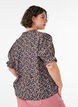 Gebl&uuml;mte Bluse aus Viskose mit kurzen &Auml;rmeln und Smockdetails, Blau, Model image number 2