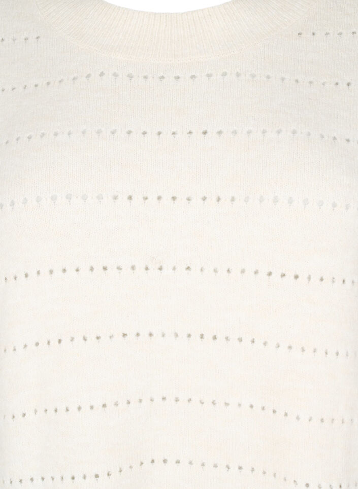 Chemisier en maille avec col rond et motif en dentelle, Birch Mel., Packshot image number 2