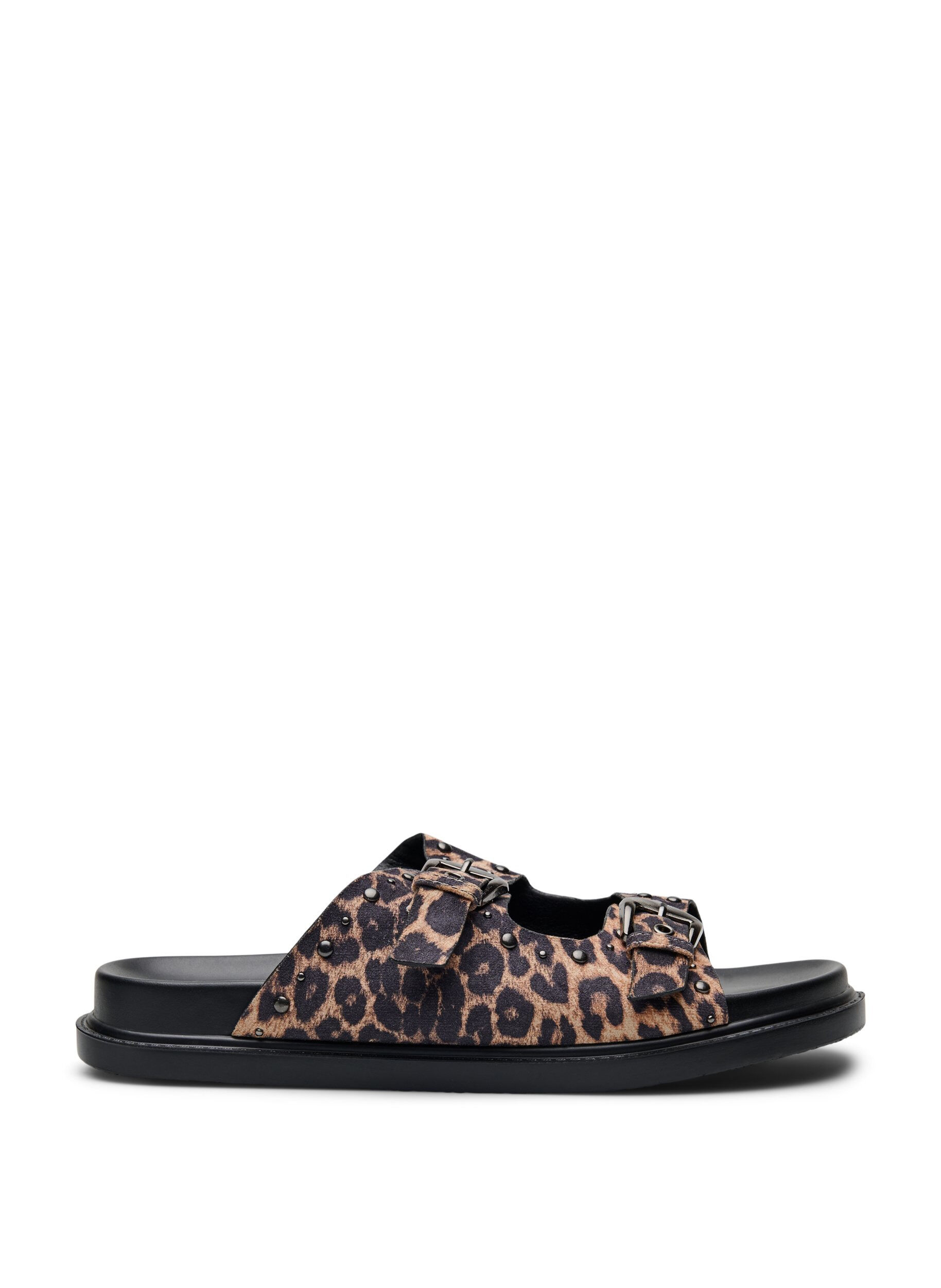 Zizzi Extra-Weite - Sandale mit Nieten, Braun, Packshot image number 0