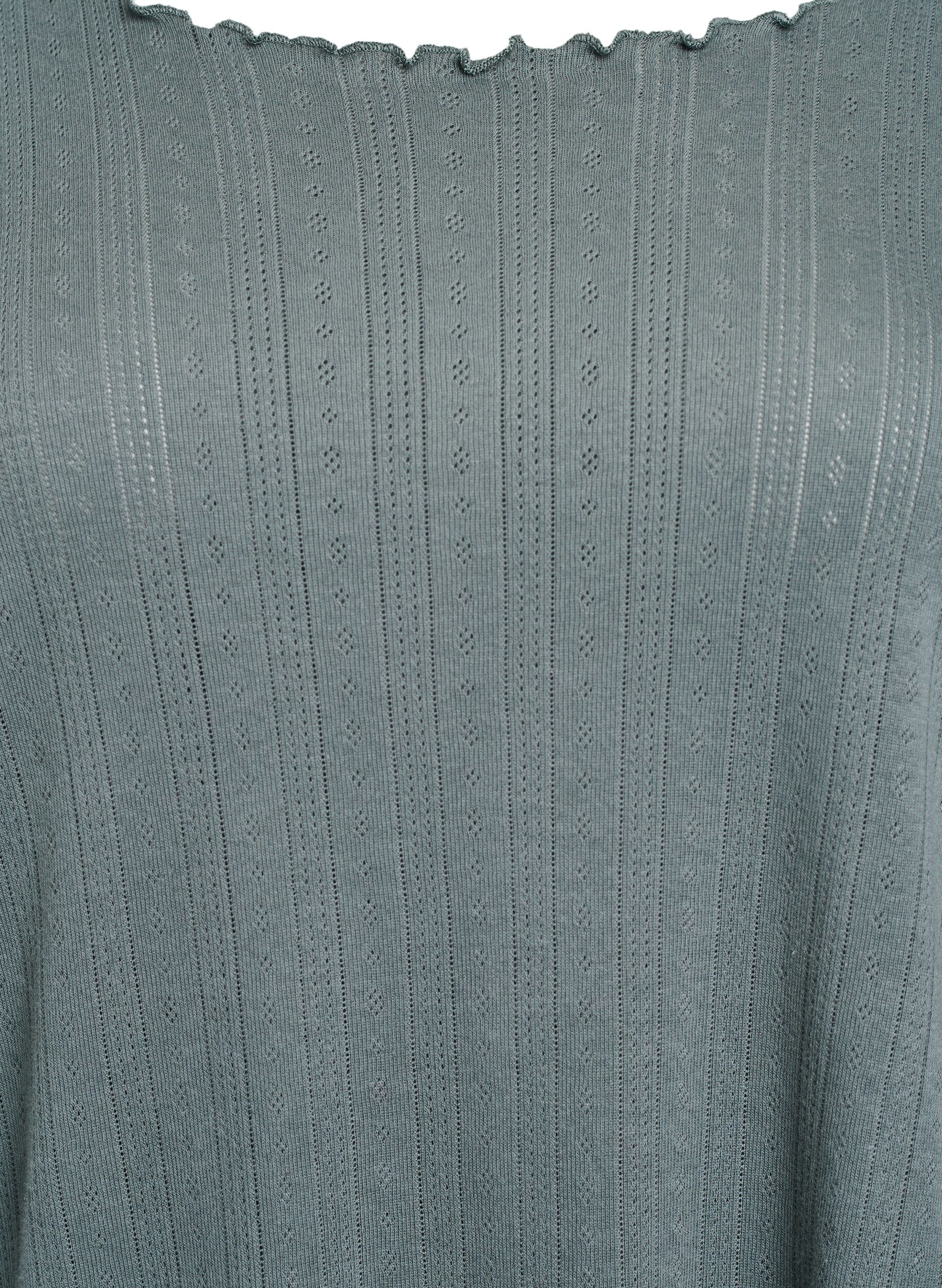 Zizzi Chemise de nuit en coton bio, Vert fonc&eacute;, Packshot image number 2