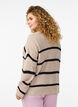 FLASH - Cardigan en tricot avec rayures et boutons, Beige, Model image number 2