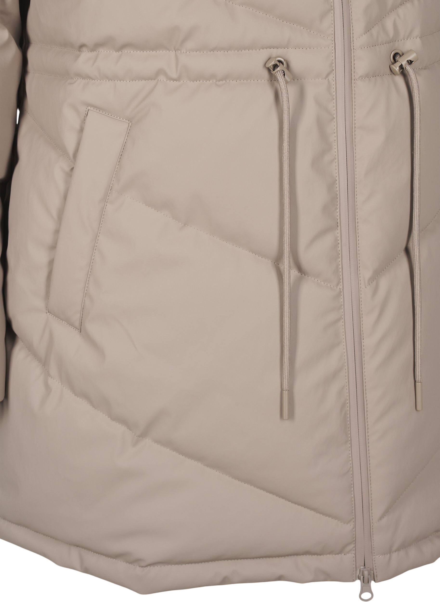 Zizzi Doudoune imperm&eacute;able avec capuche, Beige, Packshot image number 3