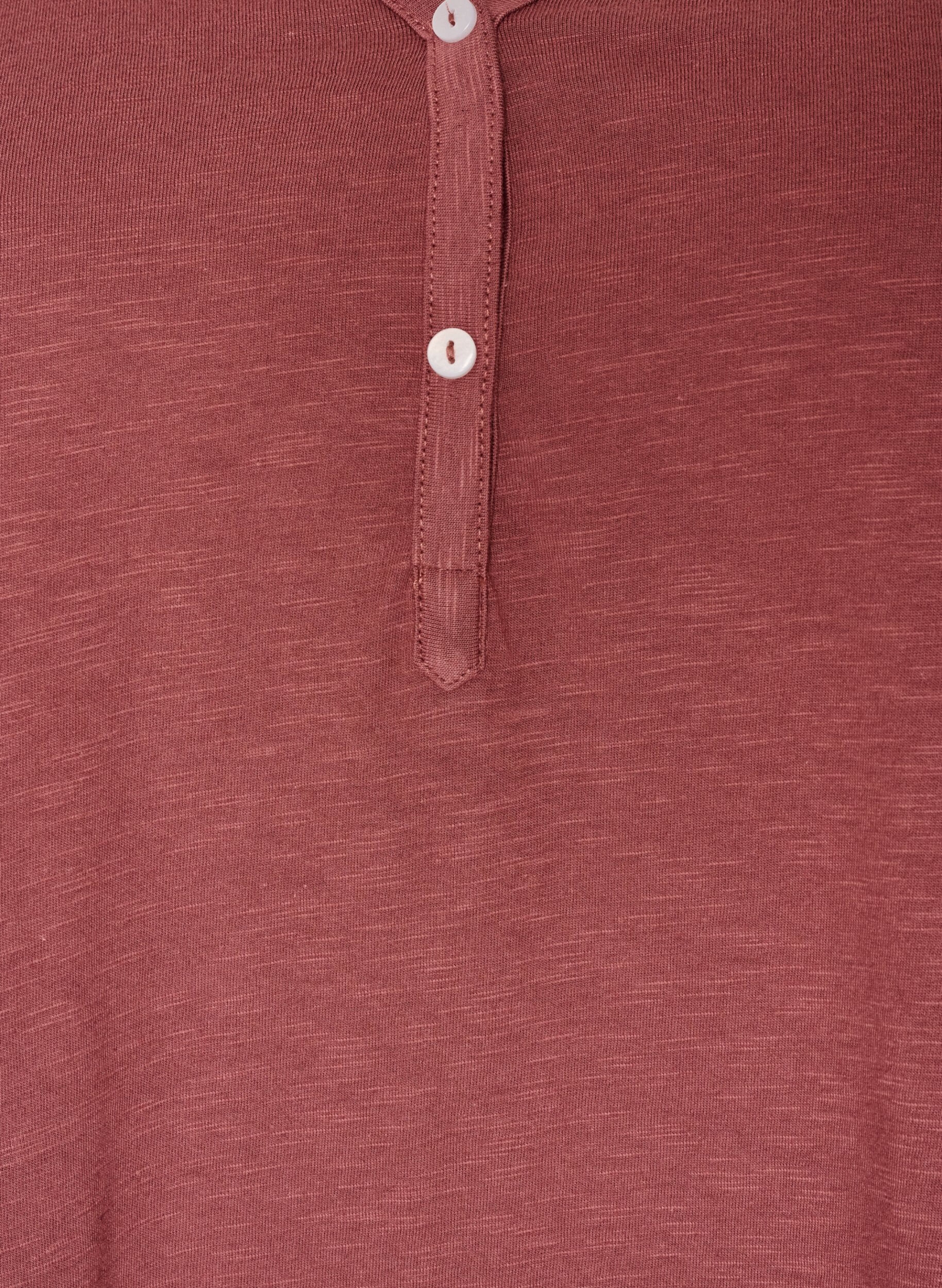 ZizziLangarmshirt mit V-Ausschnitt und Kn&ouml;pfen, Braun, Packshot image number 2
