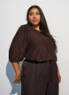 Bluse mit Struktur und 3/4-&Auml;rmeln, Braun, Model image number 0