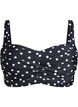 Wattierter Bikini-Oberteil mit Print, Schwarz, Packshot image number 0