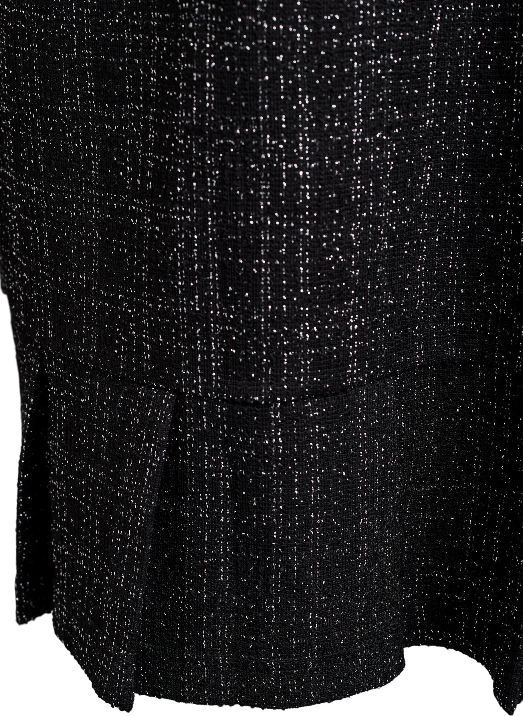 ZizziRobe courte en boucl&eacute; avec boutons d&eacute;coratifs, Noir, Packshot image number 3