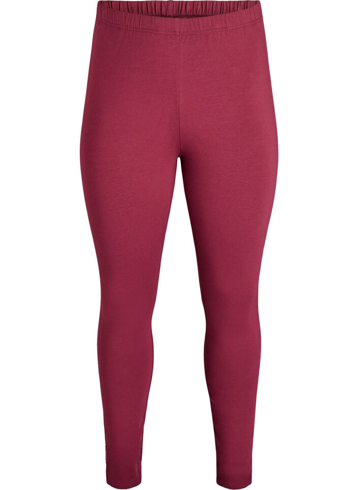 Leggings en coton avec doublure, Bordeaux fonc&eacute;, Packshot image number 0