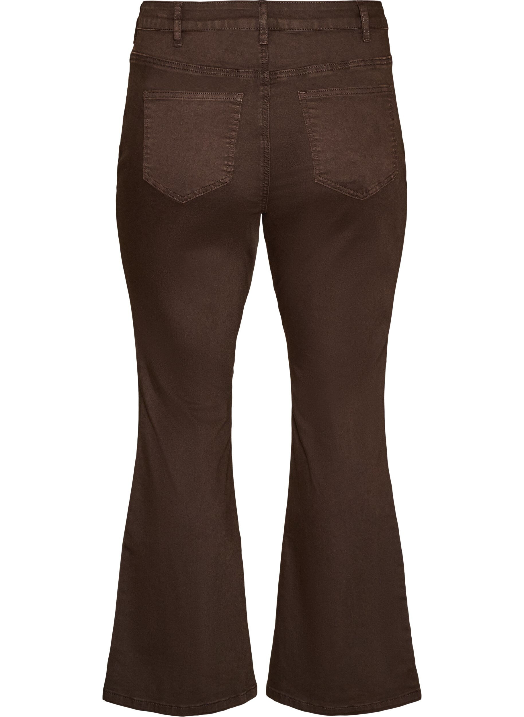 ZizziEllen Bootcut-Jeans aus farbigem Denim, Braun, Packshot image number 1