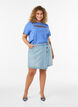 T-Shirt aus Bio-Baumwolle mit Frontprint, Blau, Model image number 1
